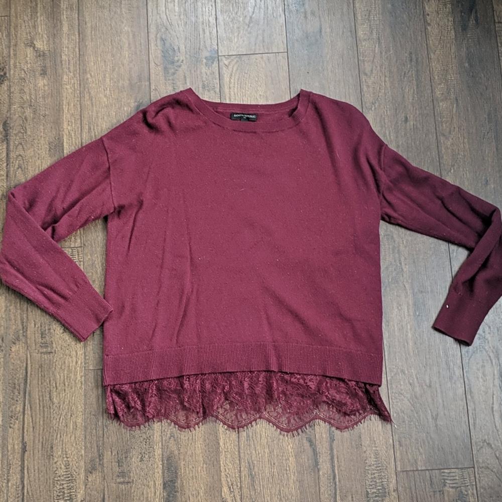 Banana Republic Cardigan with Lace Bottom